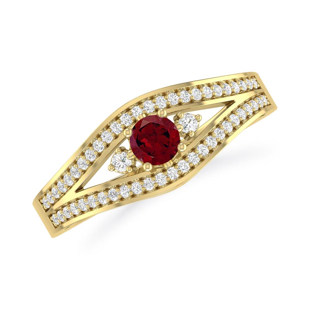 Yellow Gold - Garnet