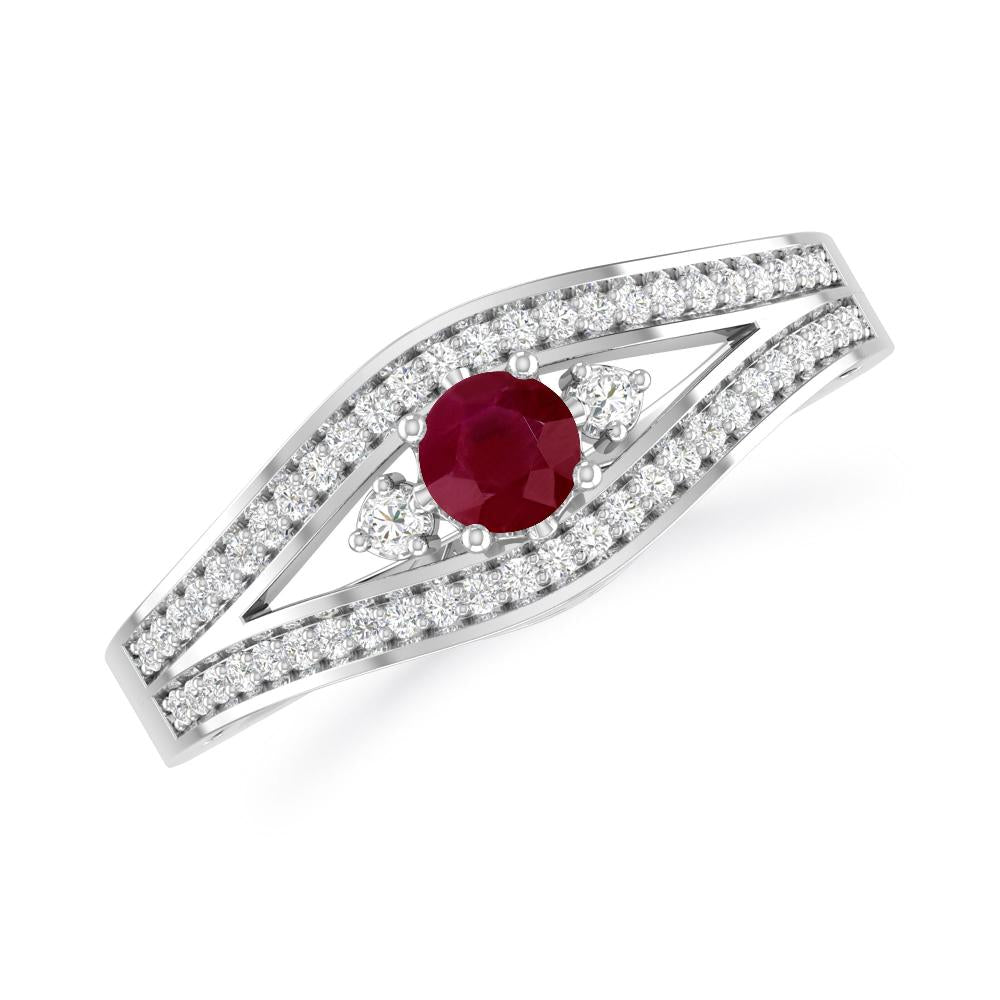 White Gold - Ruby