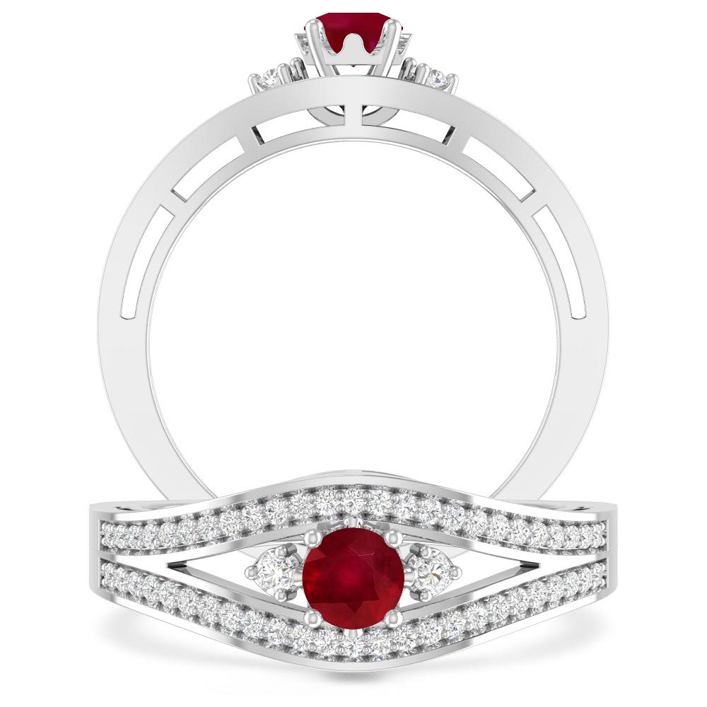 White Gold - Ruby