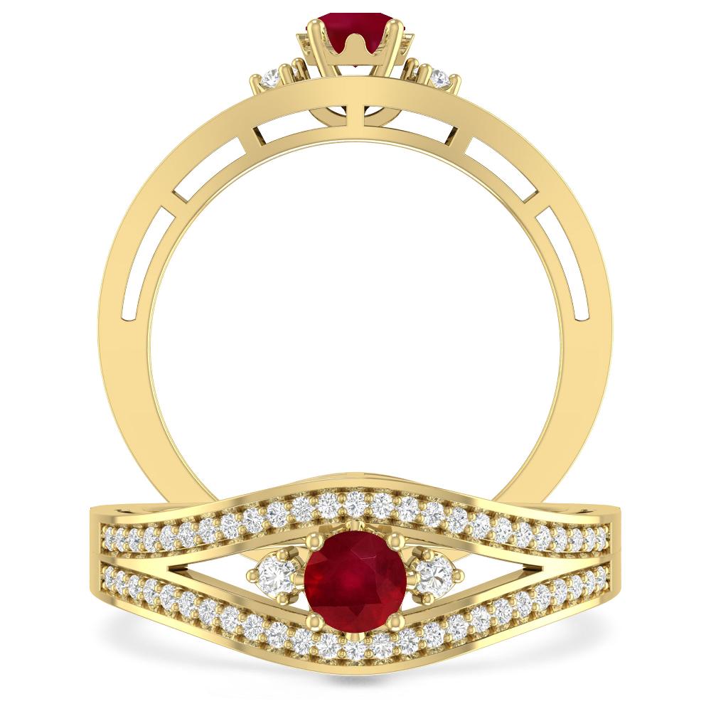 Yellow Gold - Ruby