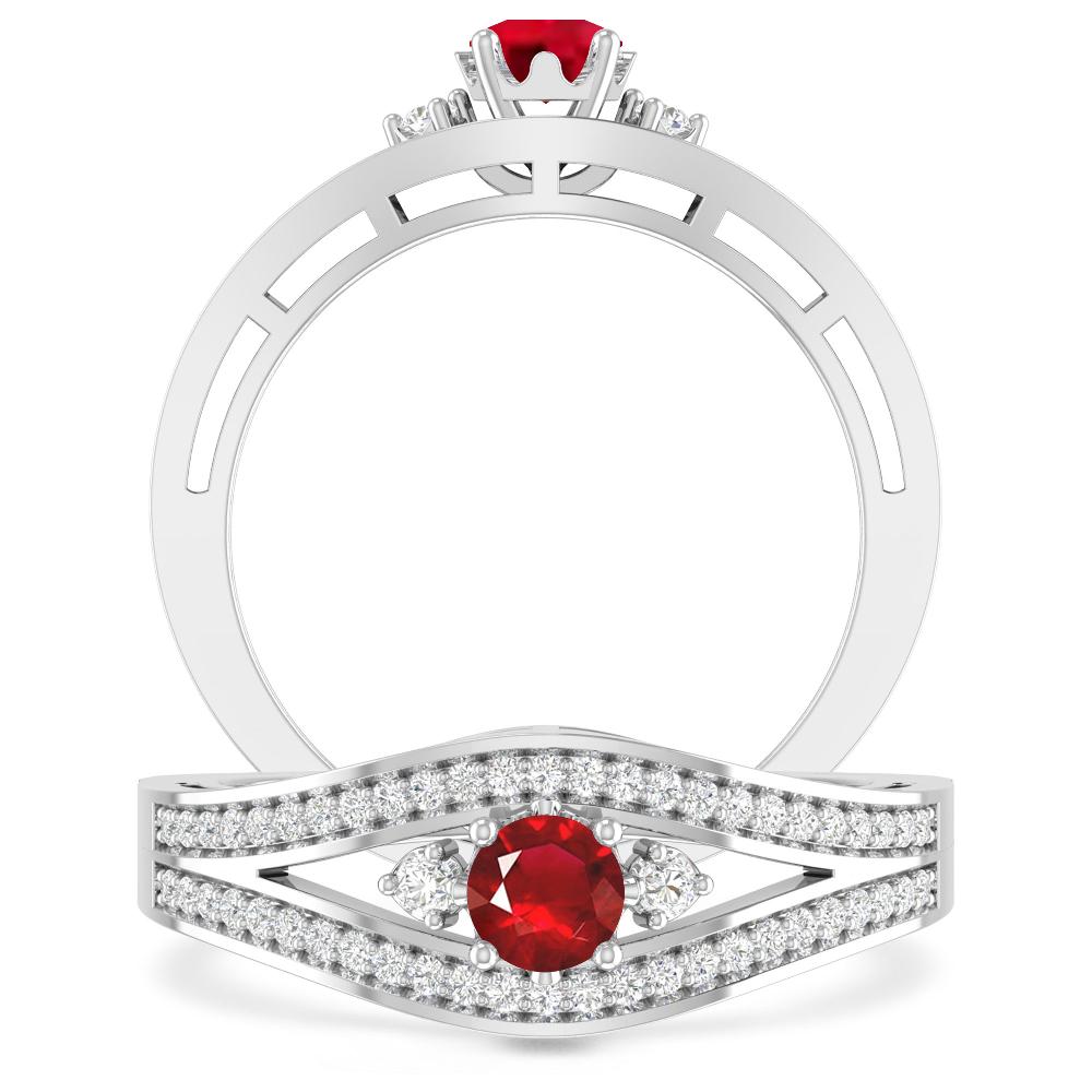 White Gold - Ruby