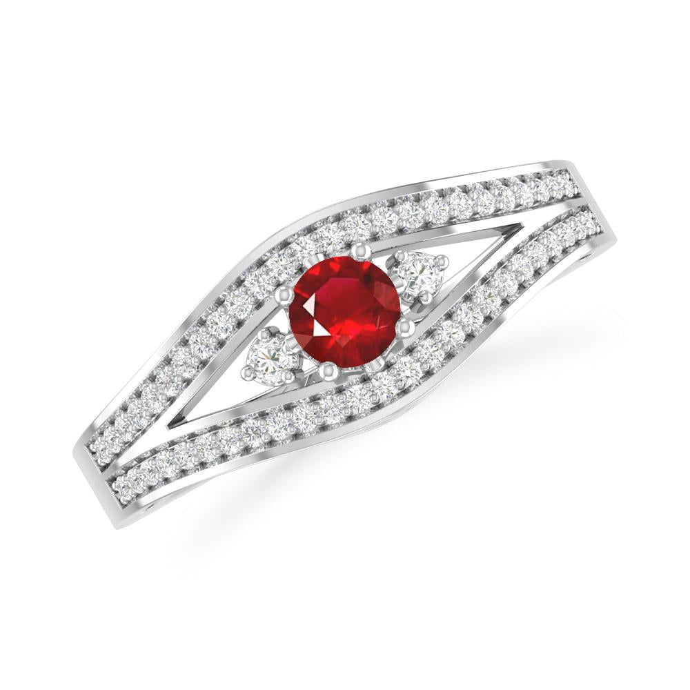 White Gold - Ruby