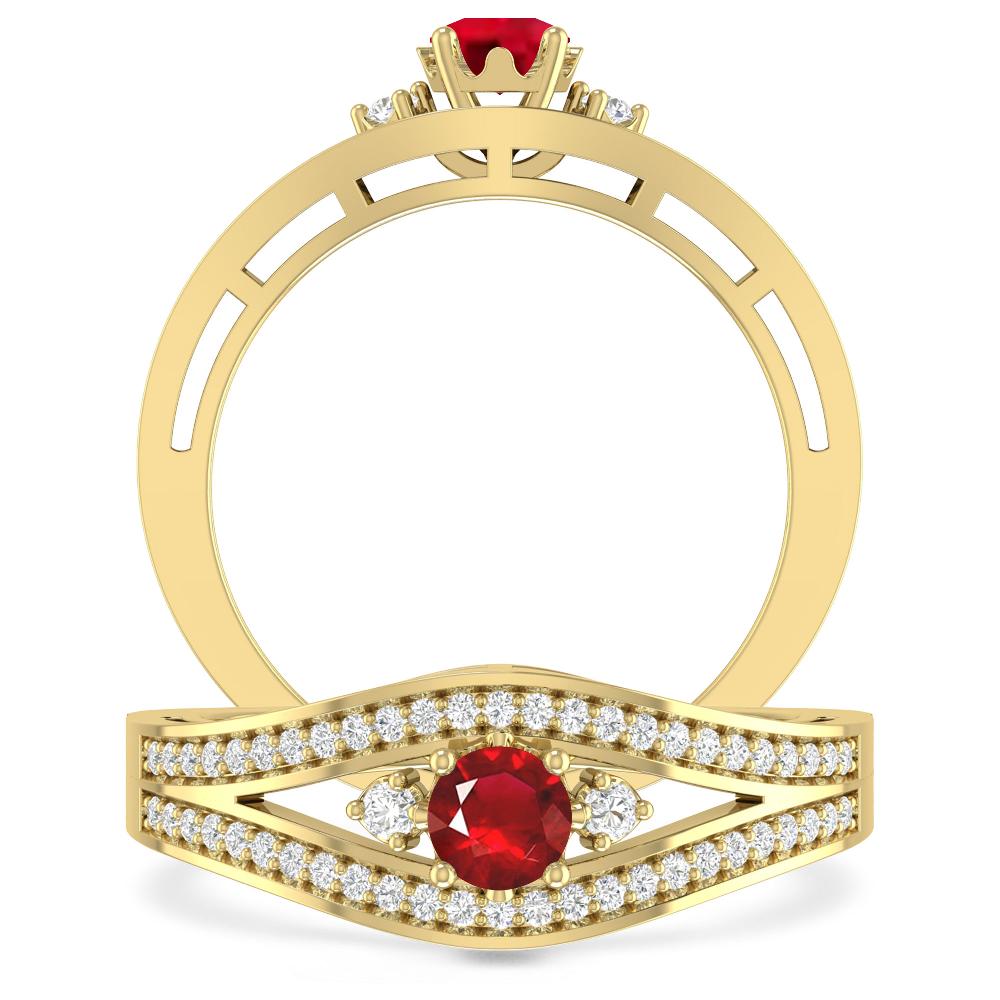 Yellow Gold - Ruby