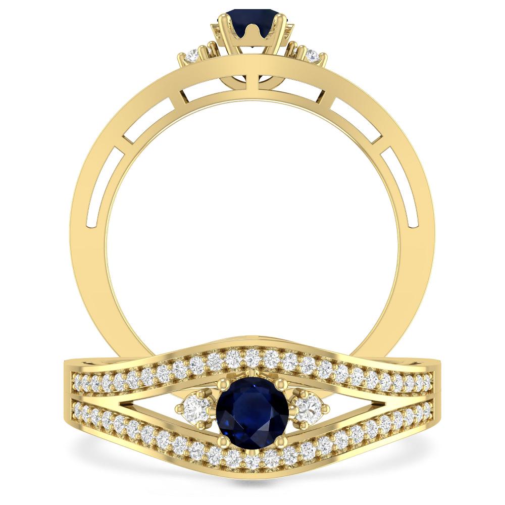 Yellow Gold - Sapphire