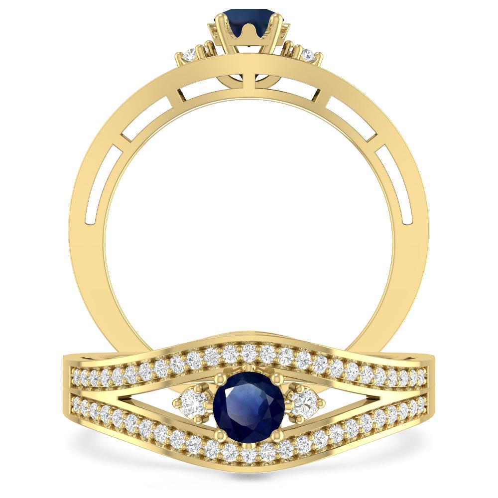 Yellow Gold - Sapphire