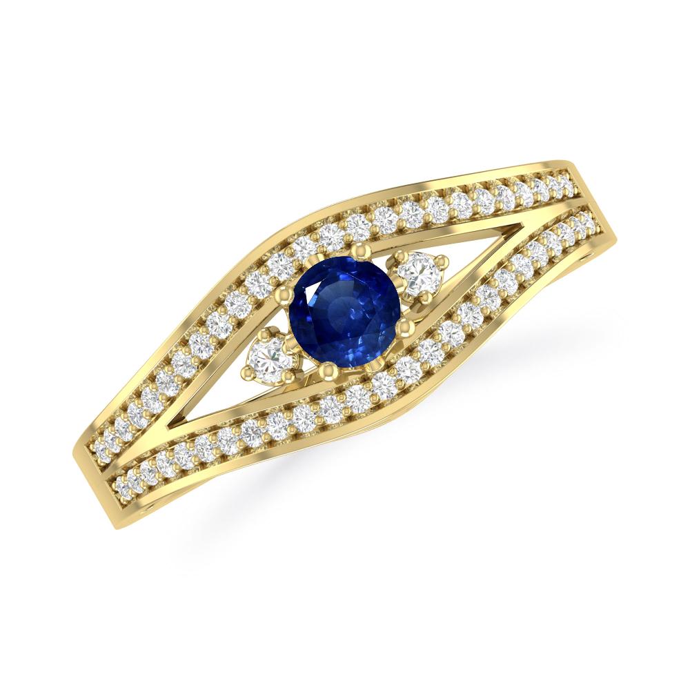 Yellow Gold - Sapphire