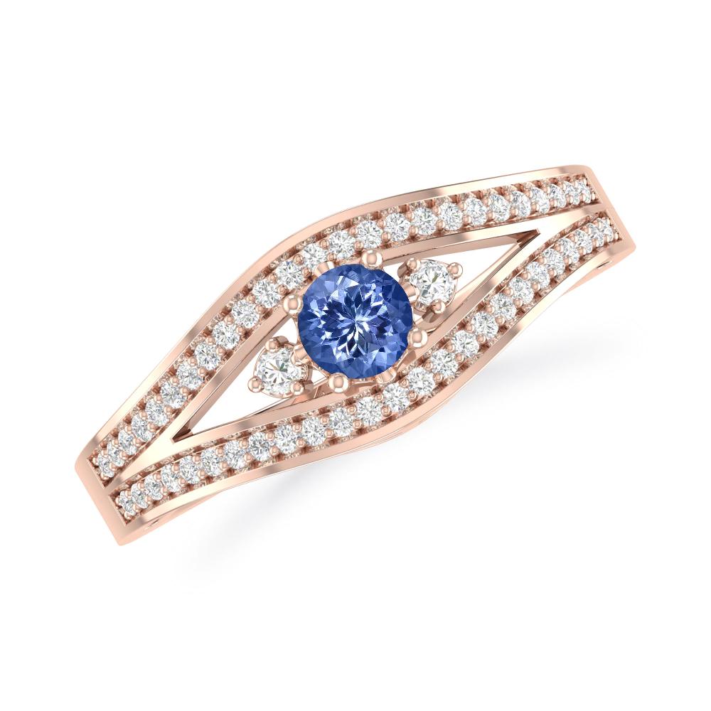 Rose Gold - Tanzanite