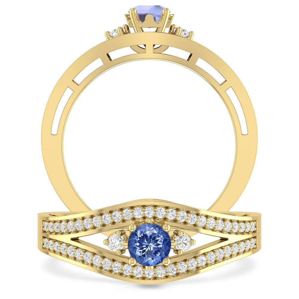 Yellow Gold - Tanzanite