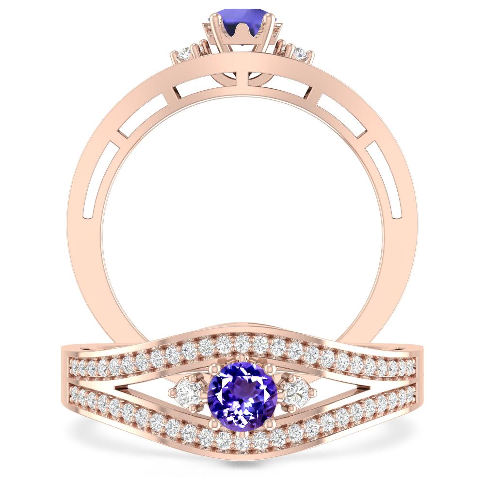 Rose Gold - Tanzanite