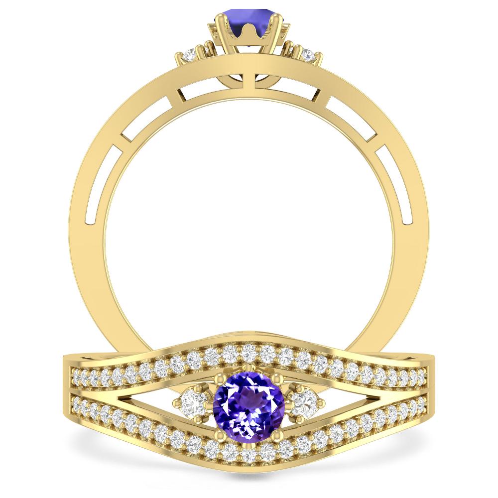 Yellow Gold - Tanzanite