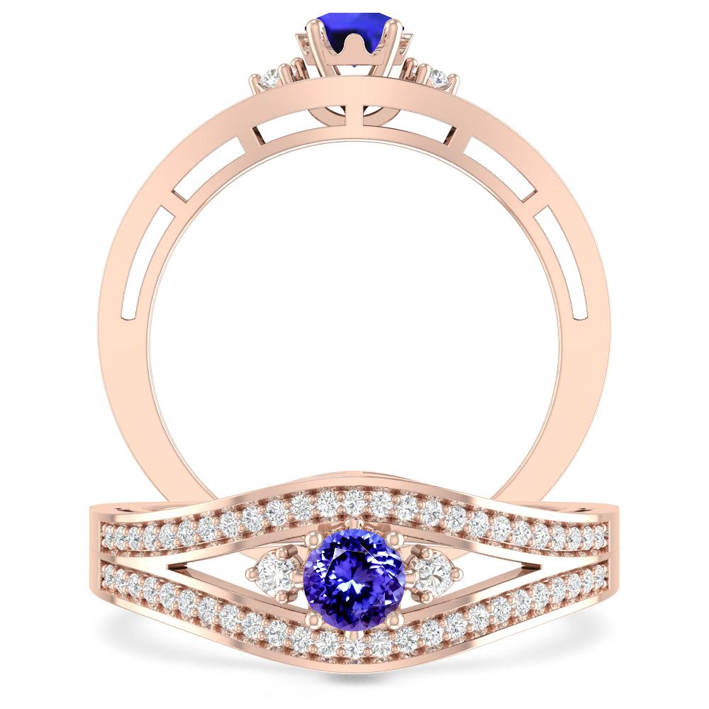 Rose Gold - Tanzanite