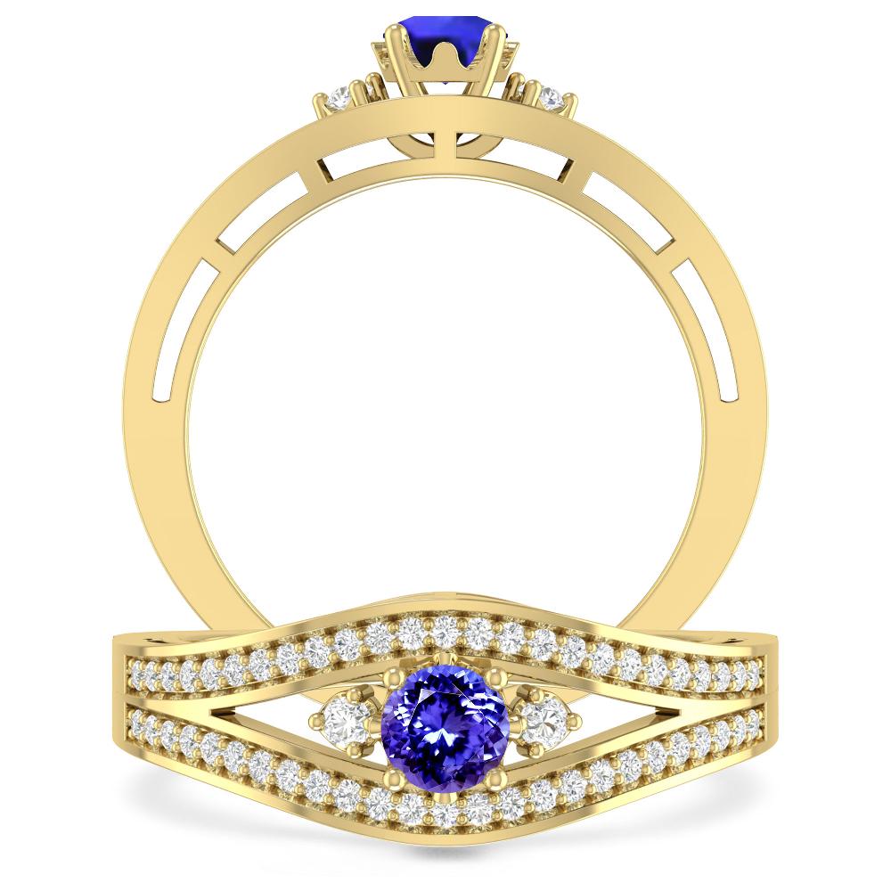 Yellow Gold - Tanzanite