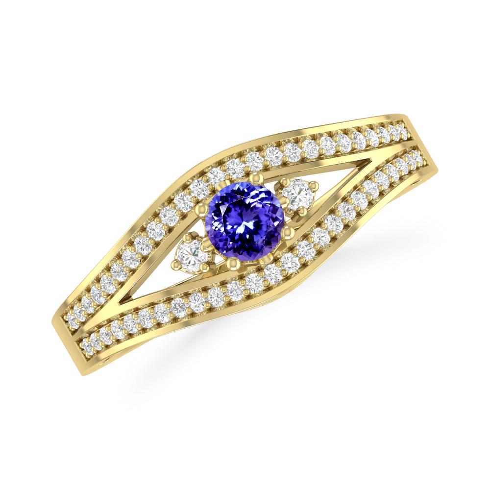 Yellow Gold - Tanzanite