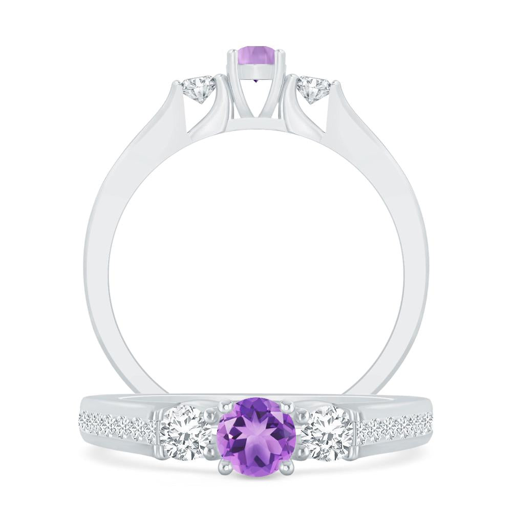 White Gold - Amethyst