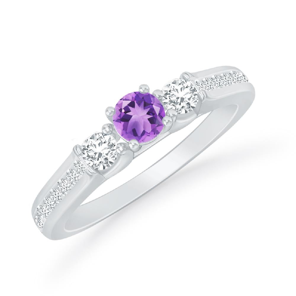 White Gold - Amethyst