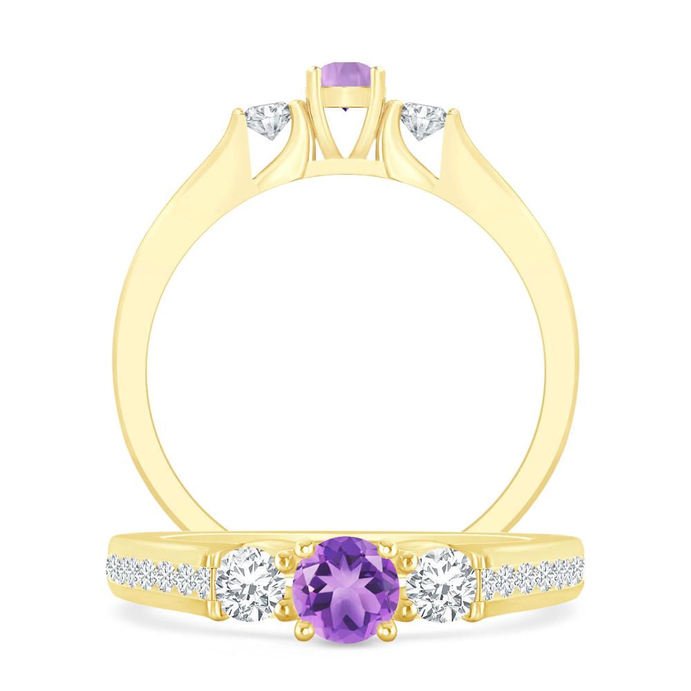 Yellow Gold - Amethyst