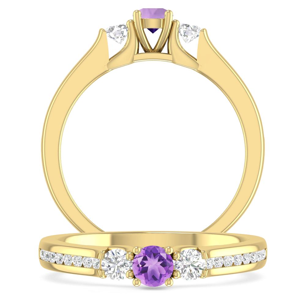 Yellow Gold - Amethyst