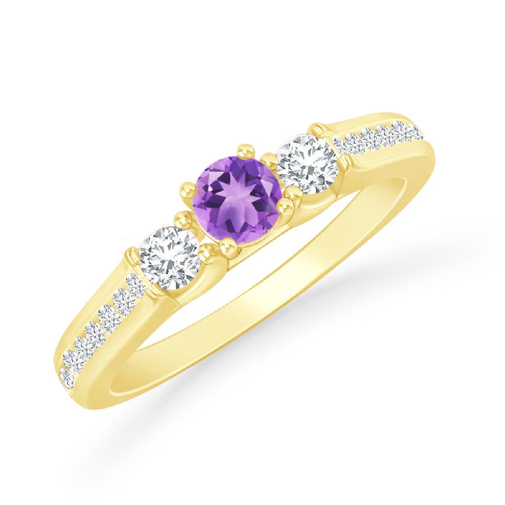 Yellow Gold - Amethyst