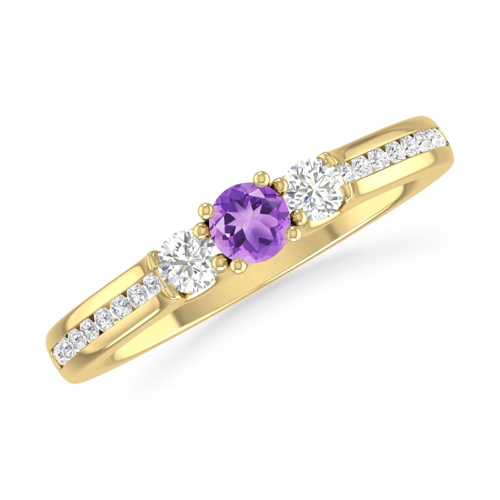Yellow Gold - Amethyst