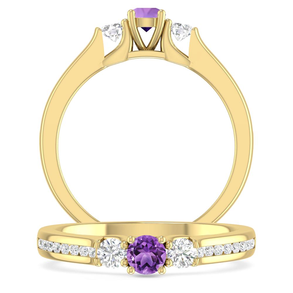 Yellow Gold - Amethyst