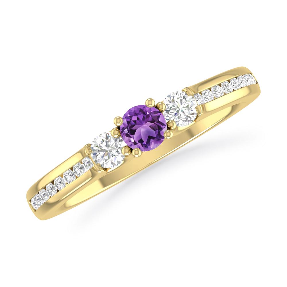 Yellow Gold - Amethyst