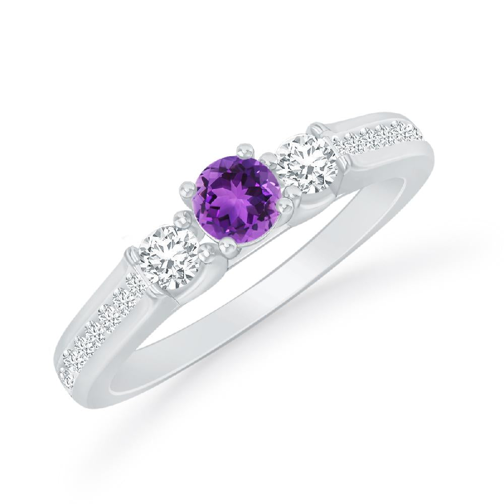 White Gold - Amethyst