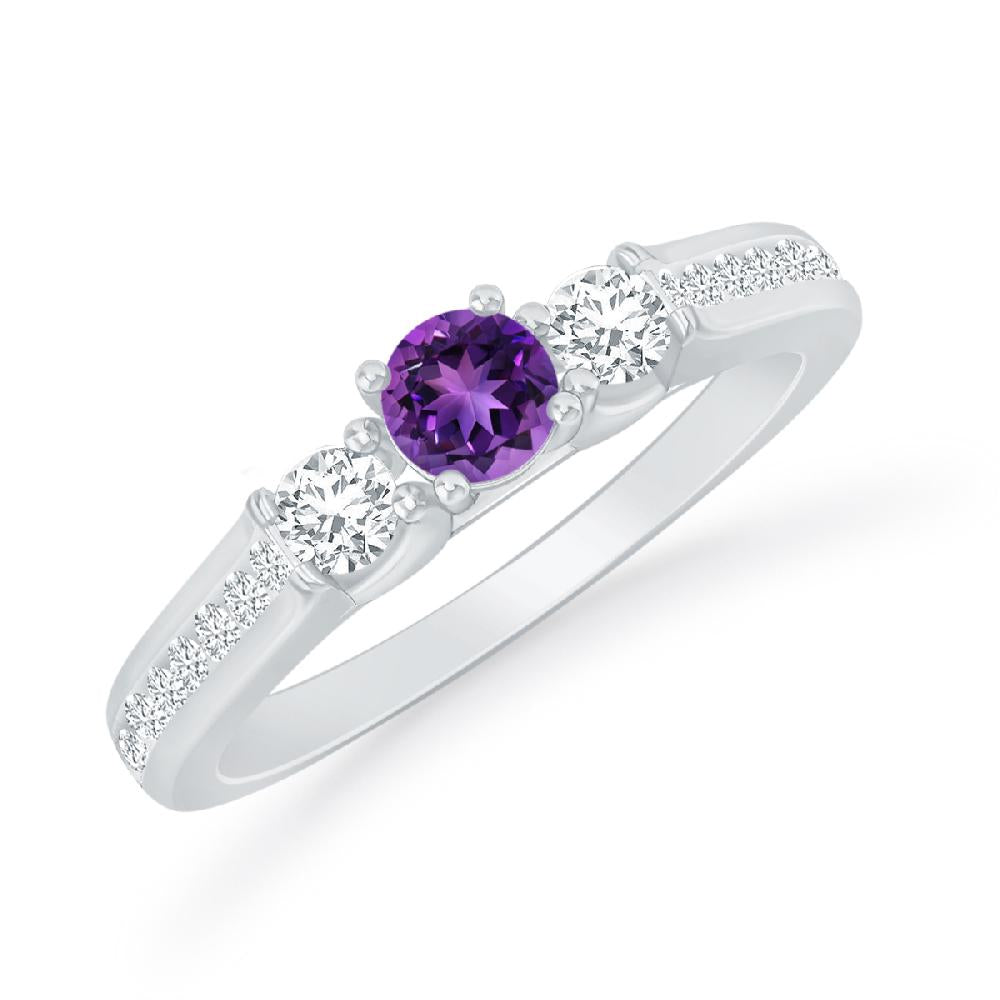 White Gold - Amethyst