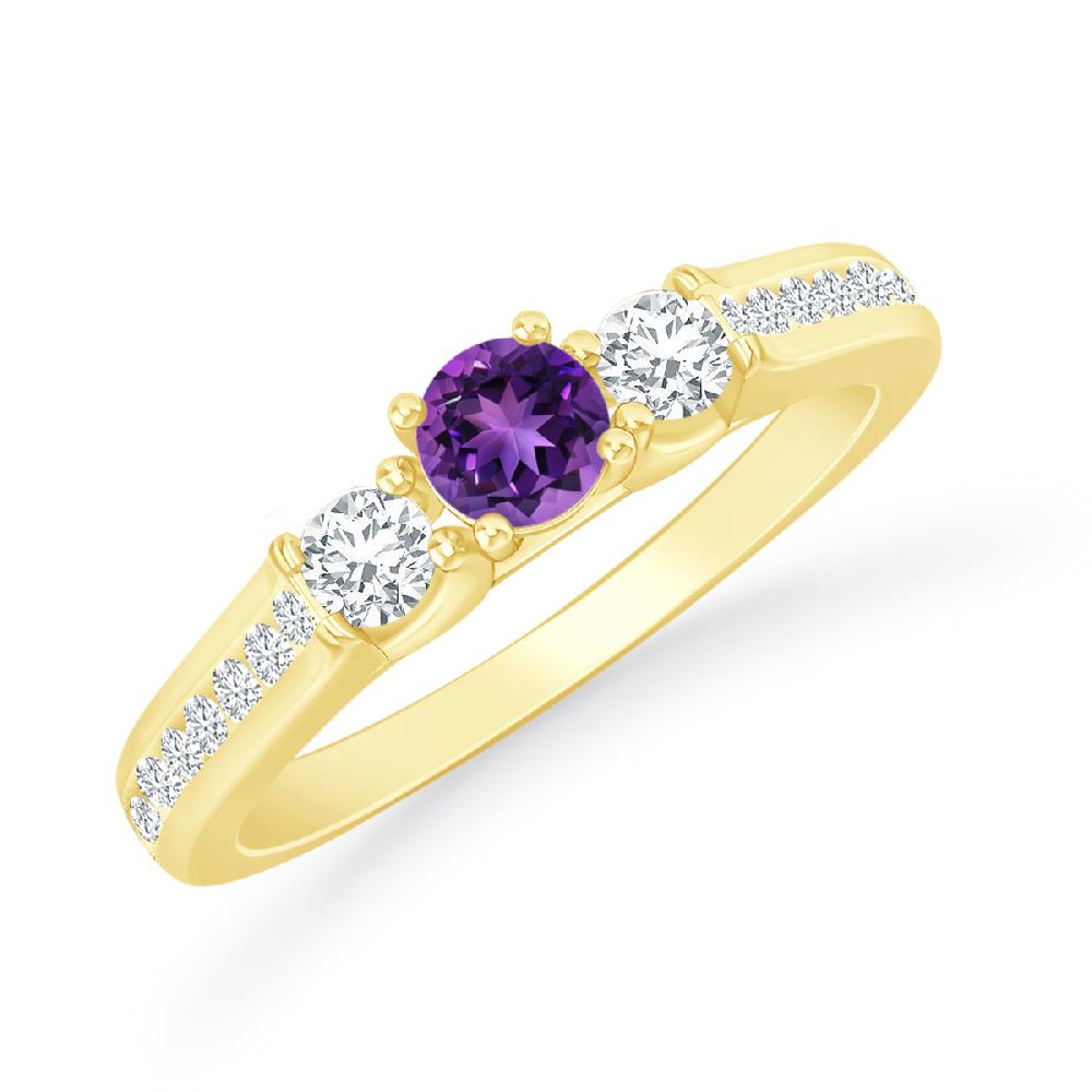 Yellow Gold - Amethyst