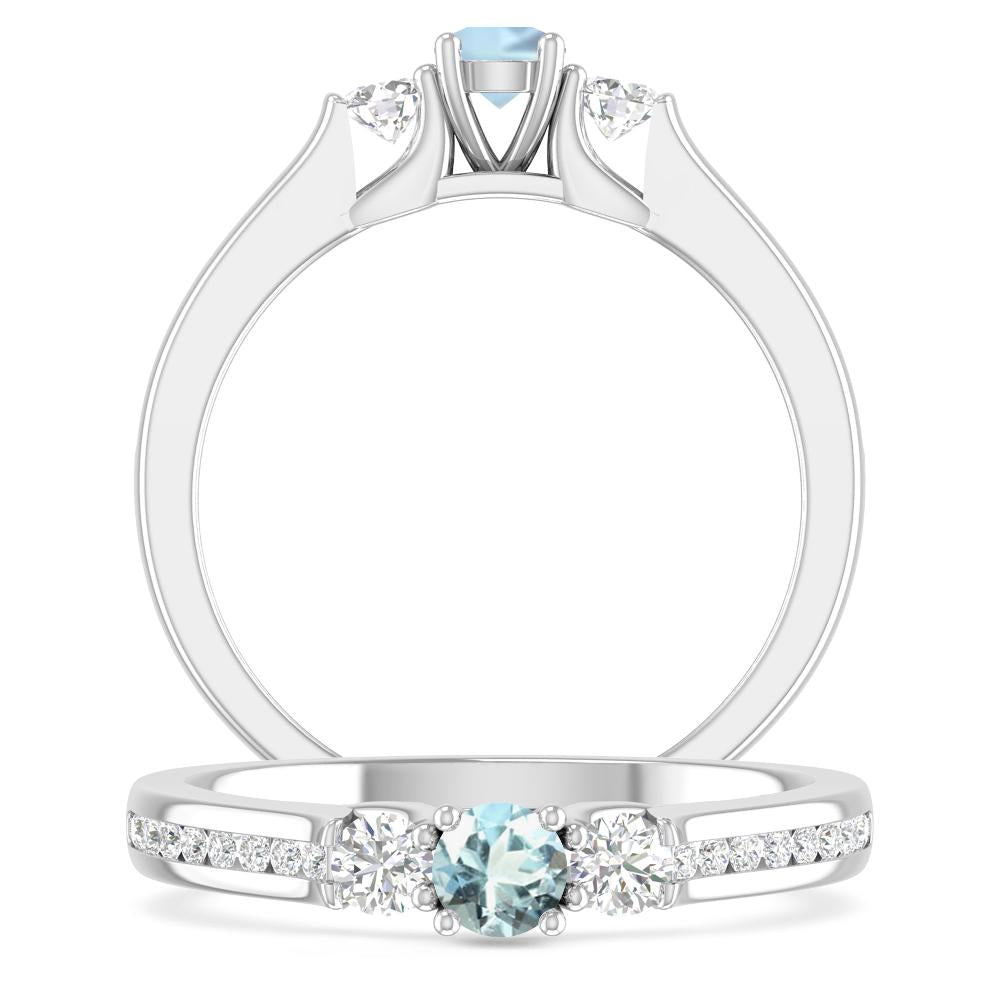 White Gold - Aquamarine