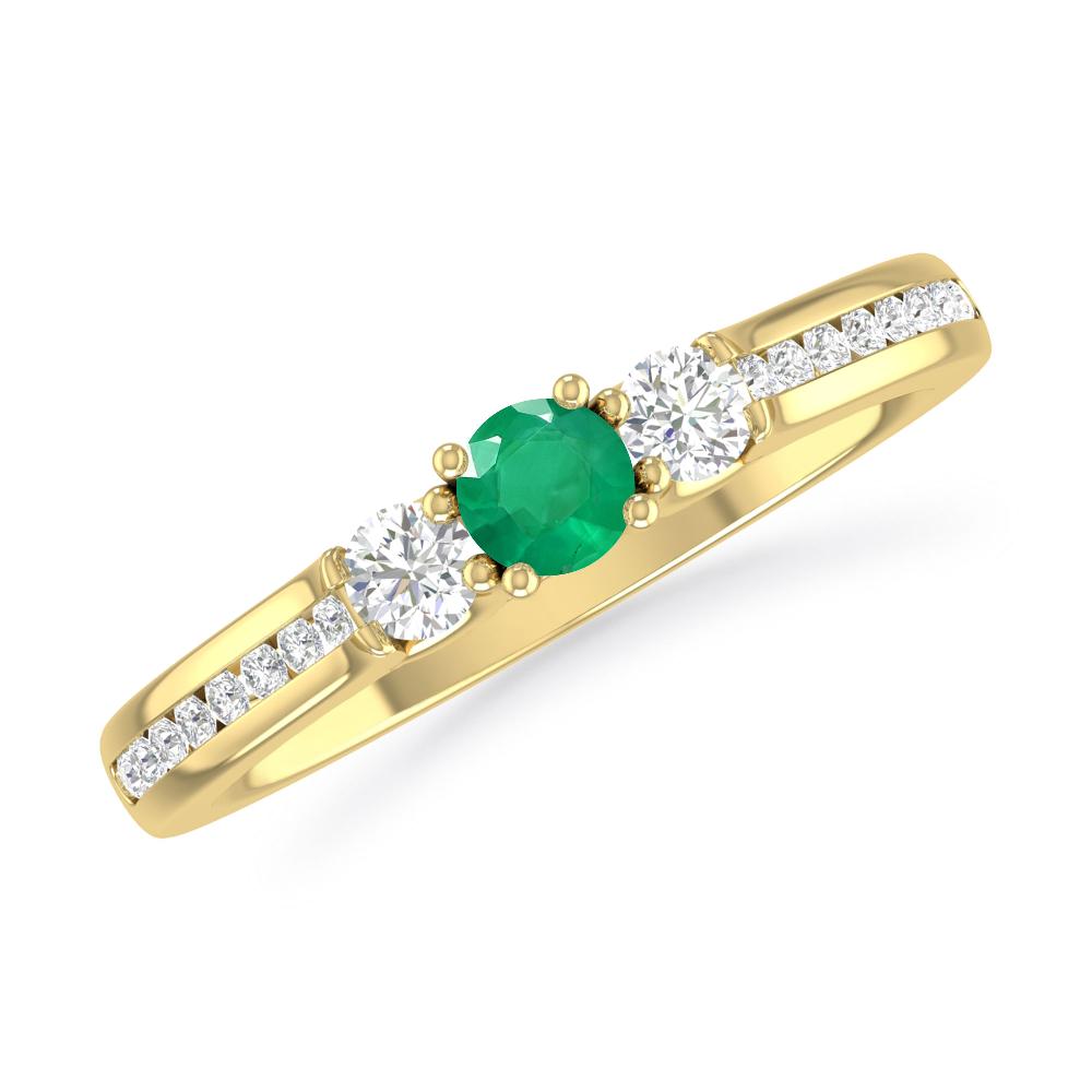 Yellow Gold - Emerald