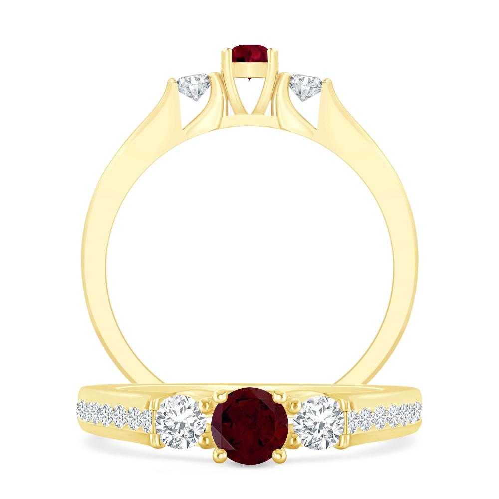 Yellow Gold - Garnet