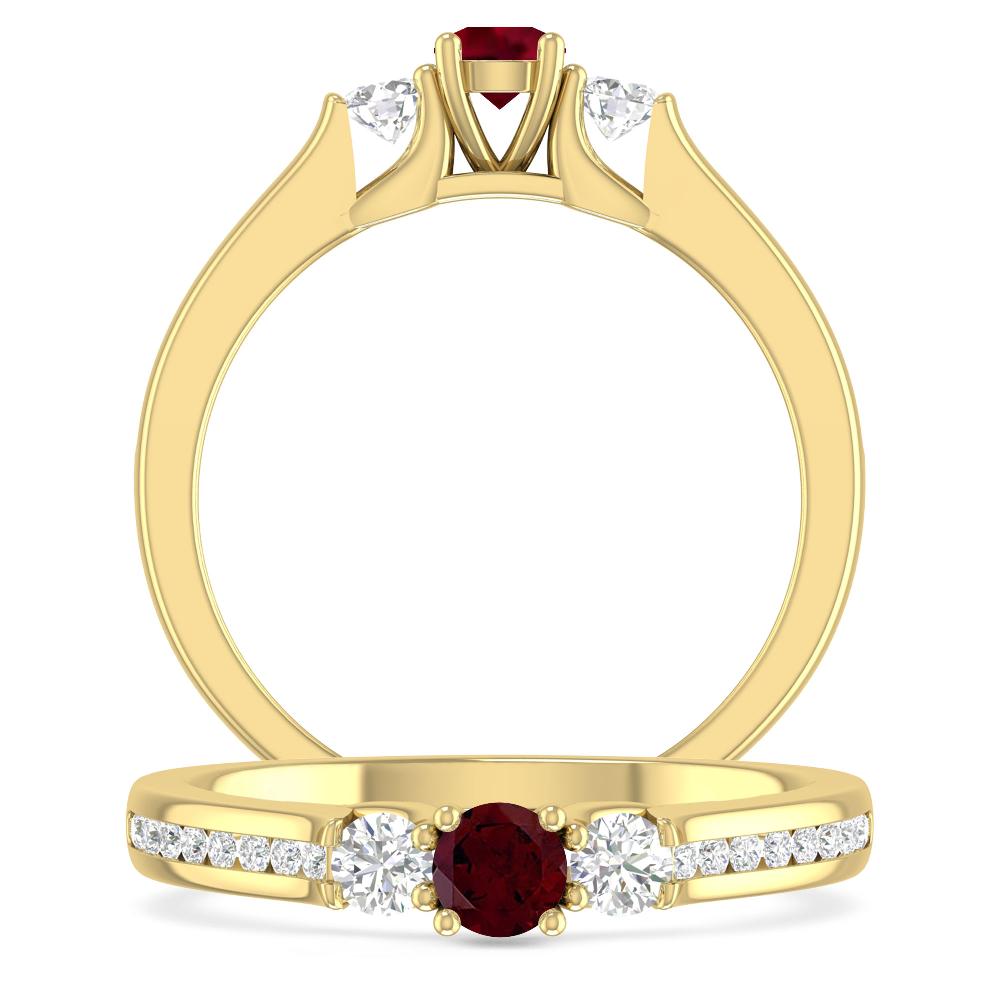 Yellow Gold - Garnet
