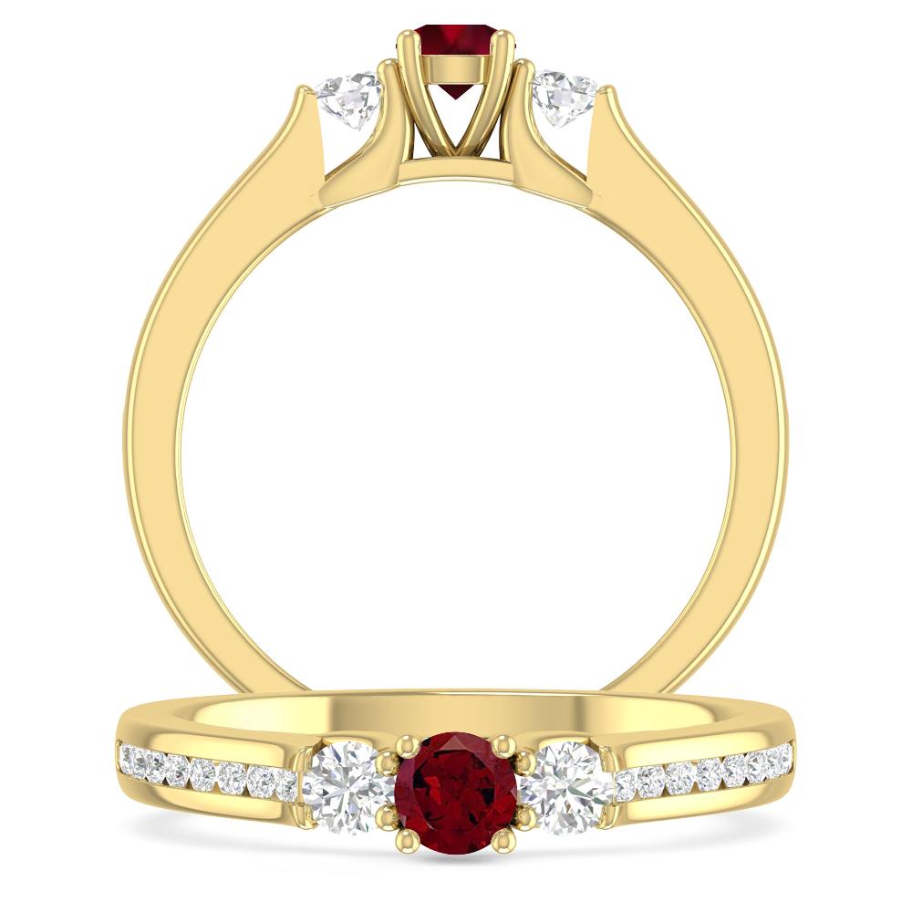 Yellow Gold - Garnet