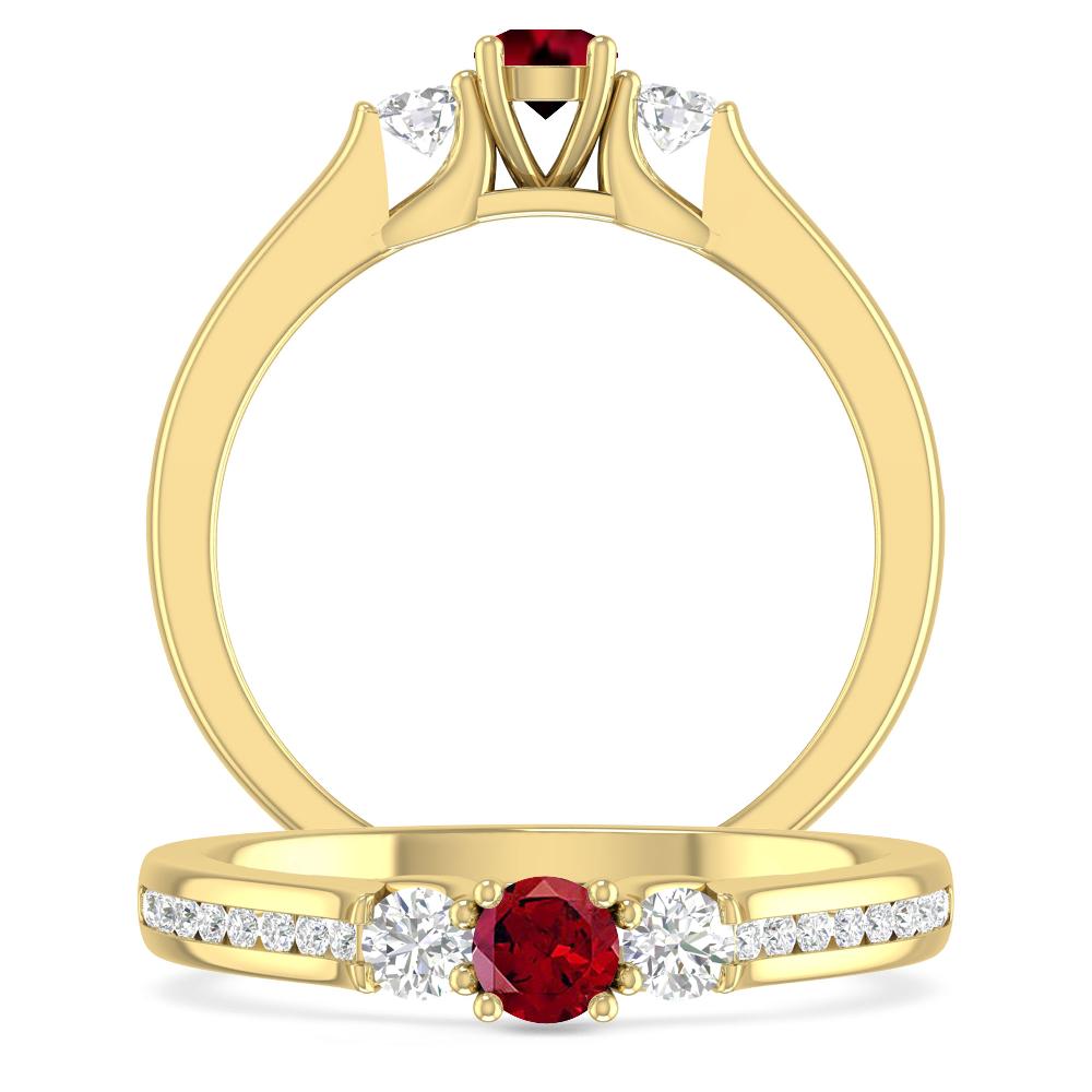 Yellow Gold - Garnet