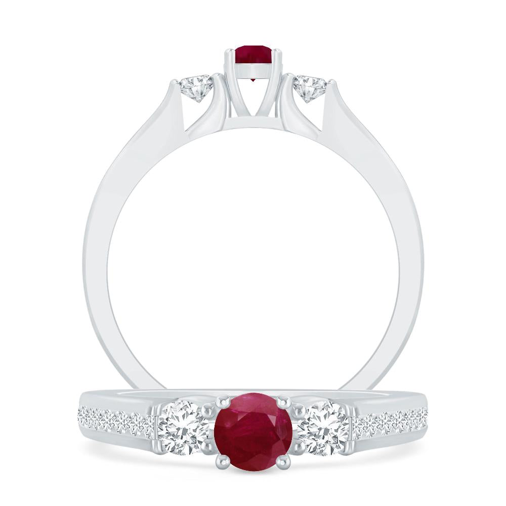 White Gold - Ruby