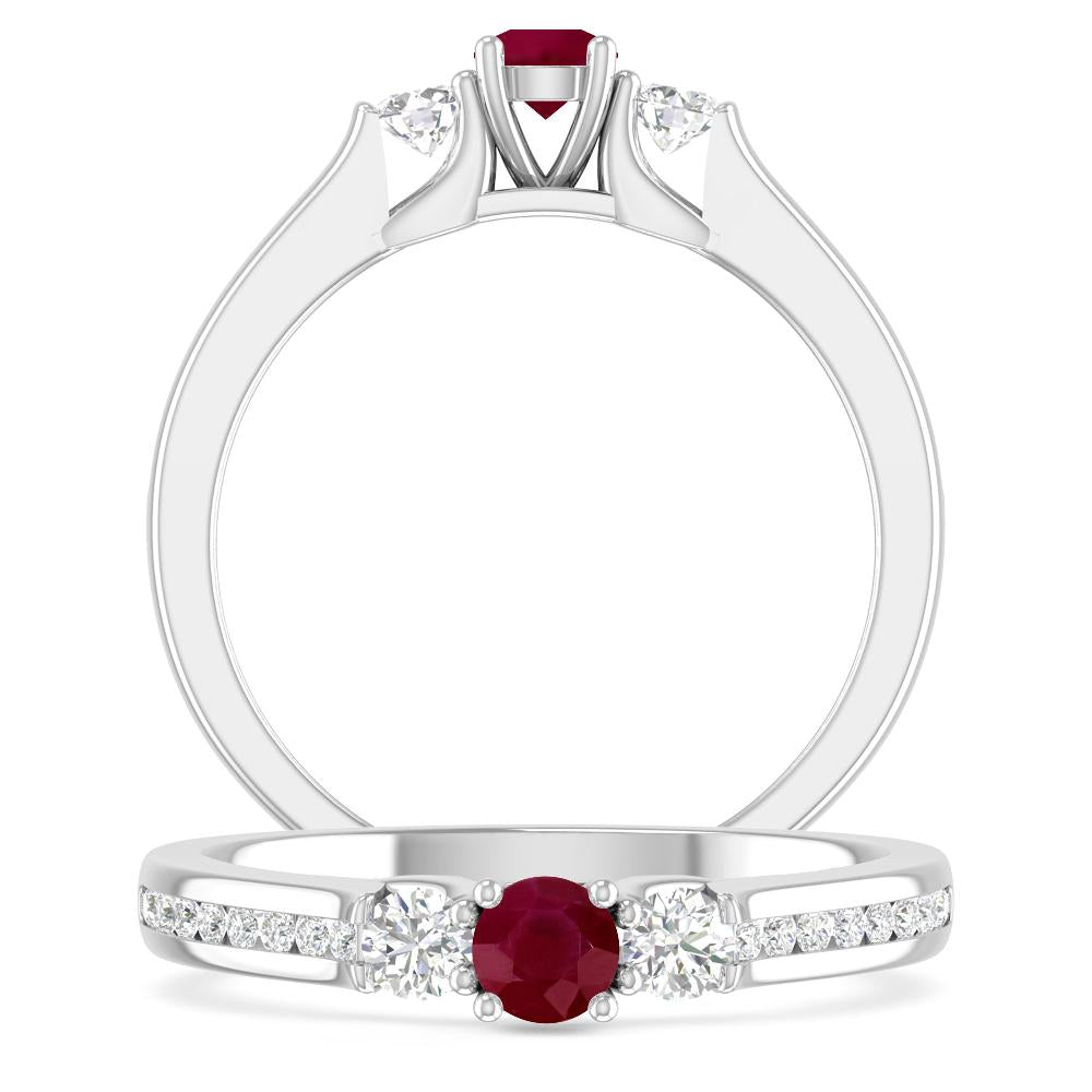 White Gold - Ruby