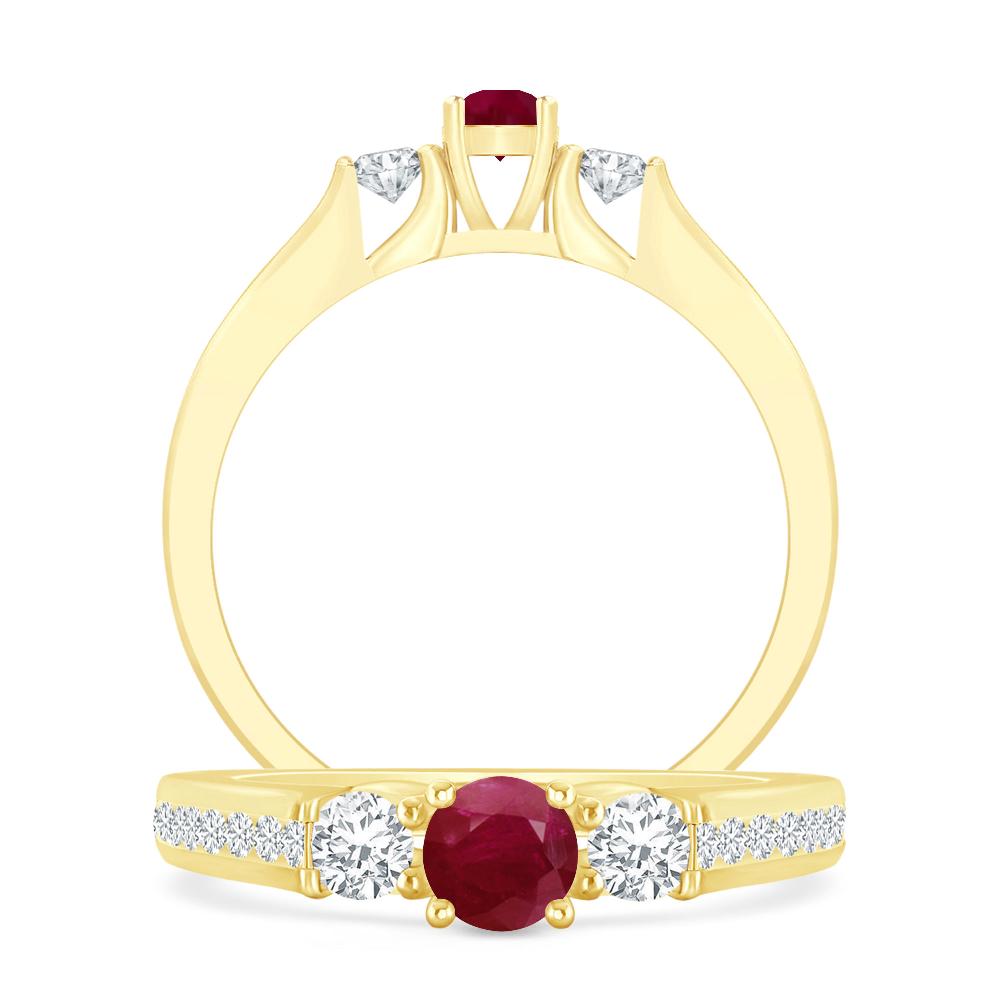 Yellow Gold - Ruby