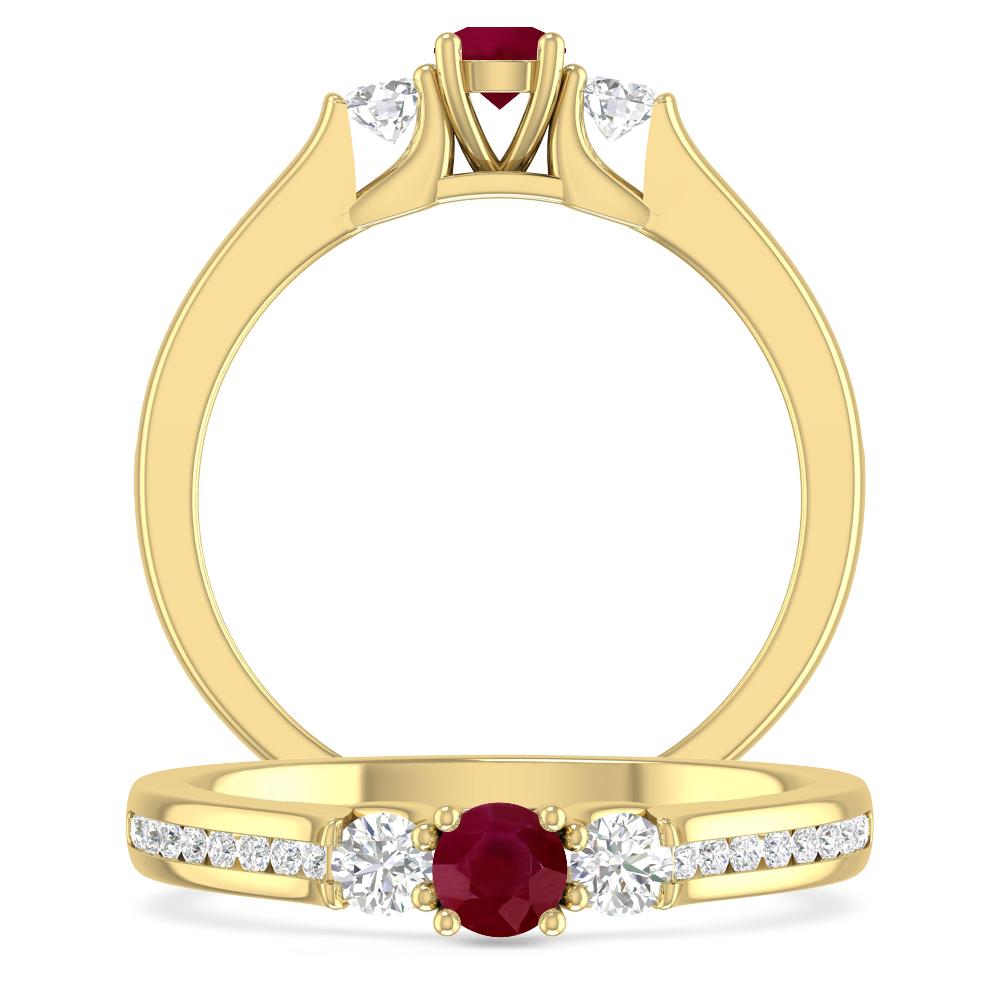 Yellow Gold - Ruby