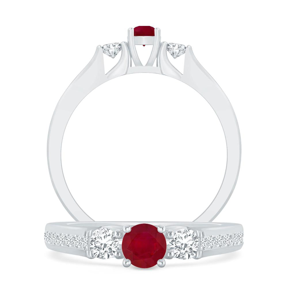 White Gold - Ruby