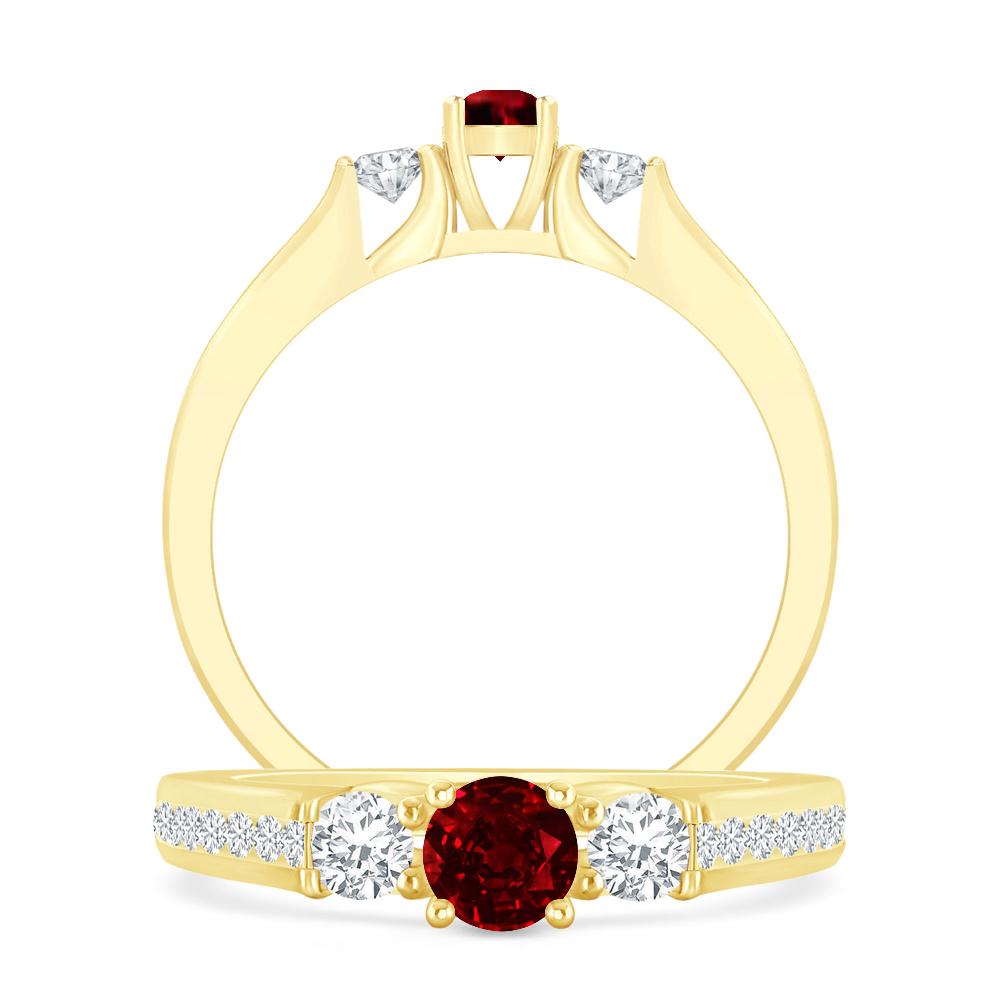 Yellow Gold - Ruby