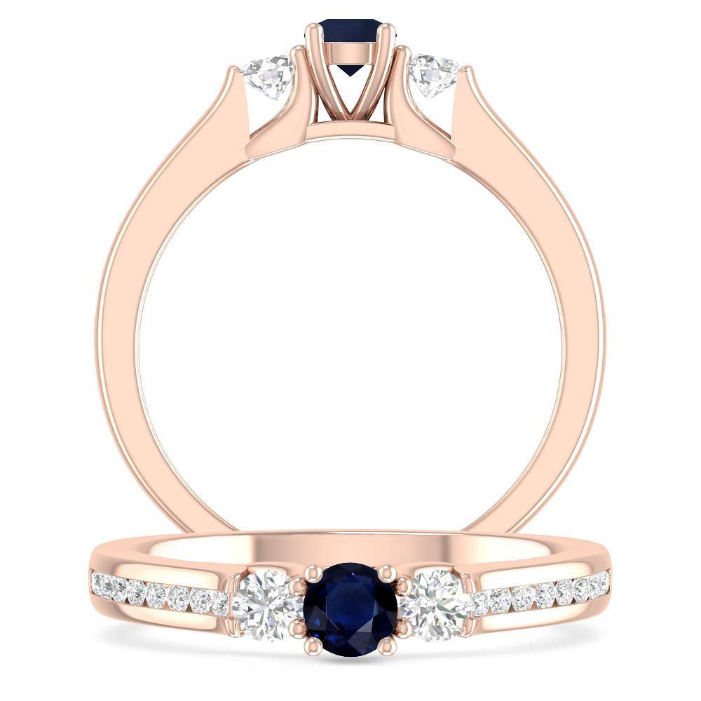 Rose Gold - Sapphire