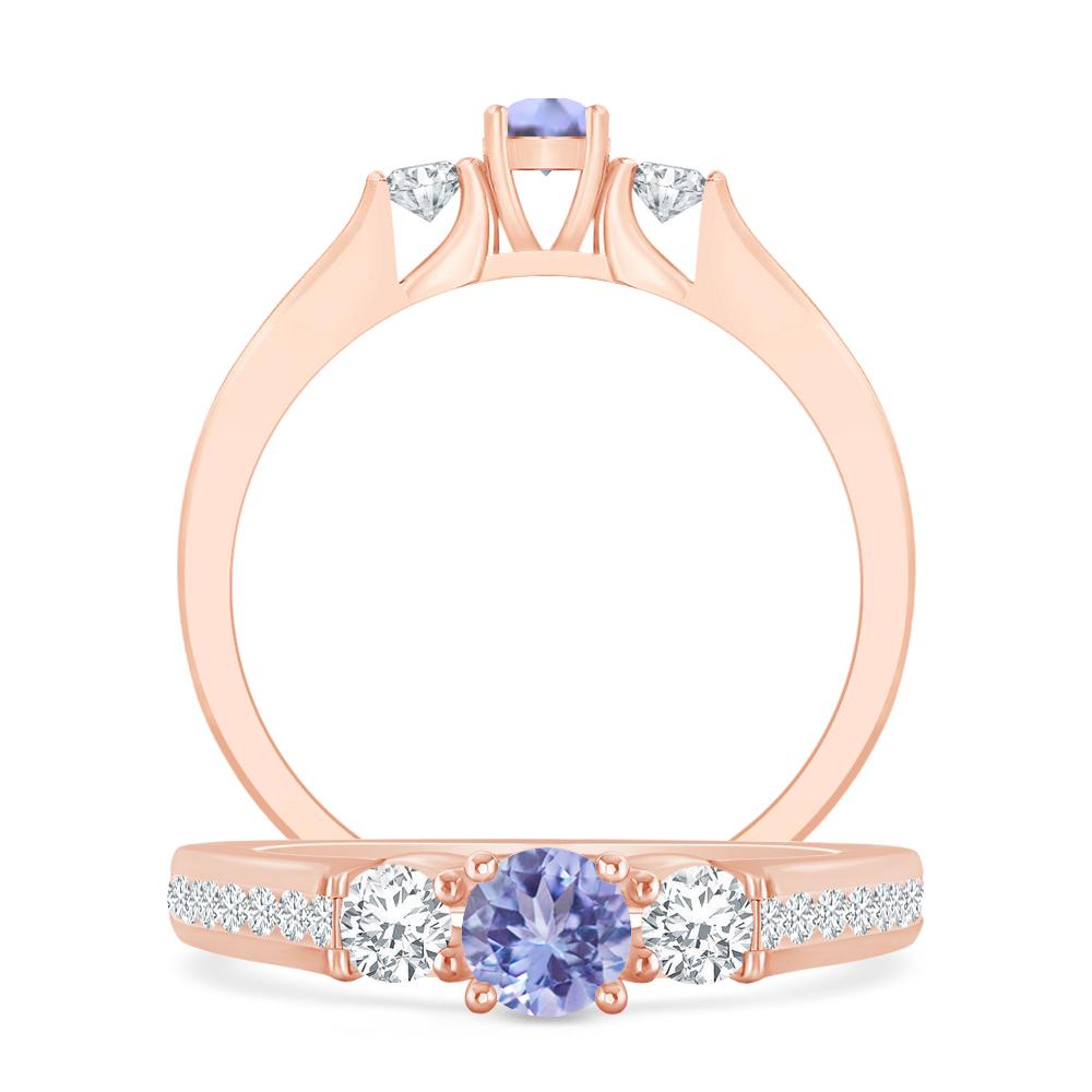 Rose Gold - Tanzanite