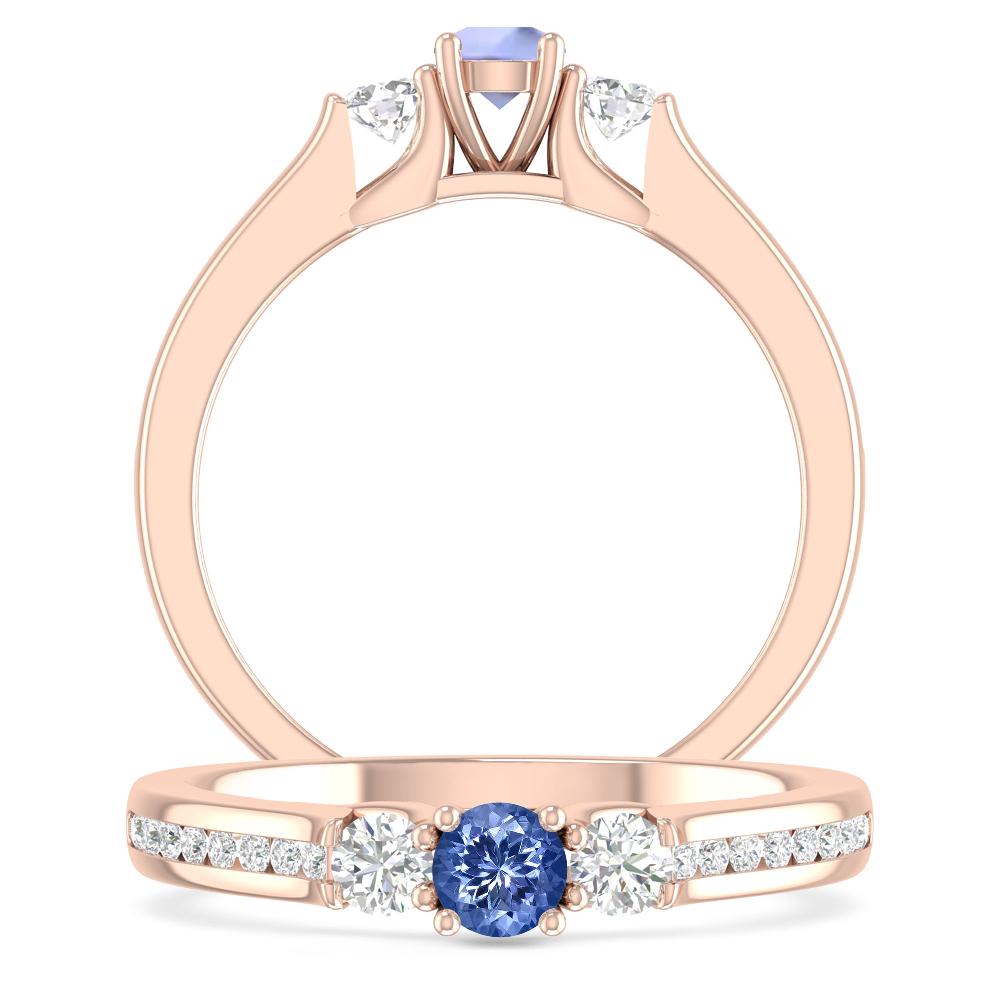Rose Gold - Tanzanite