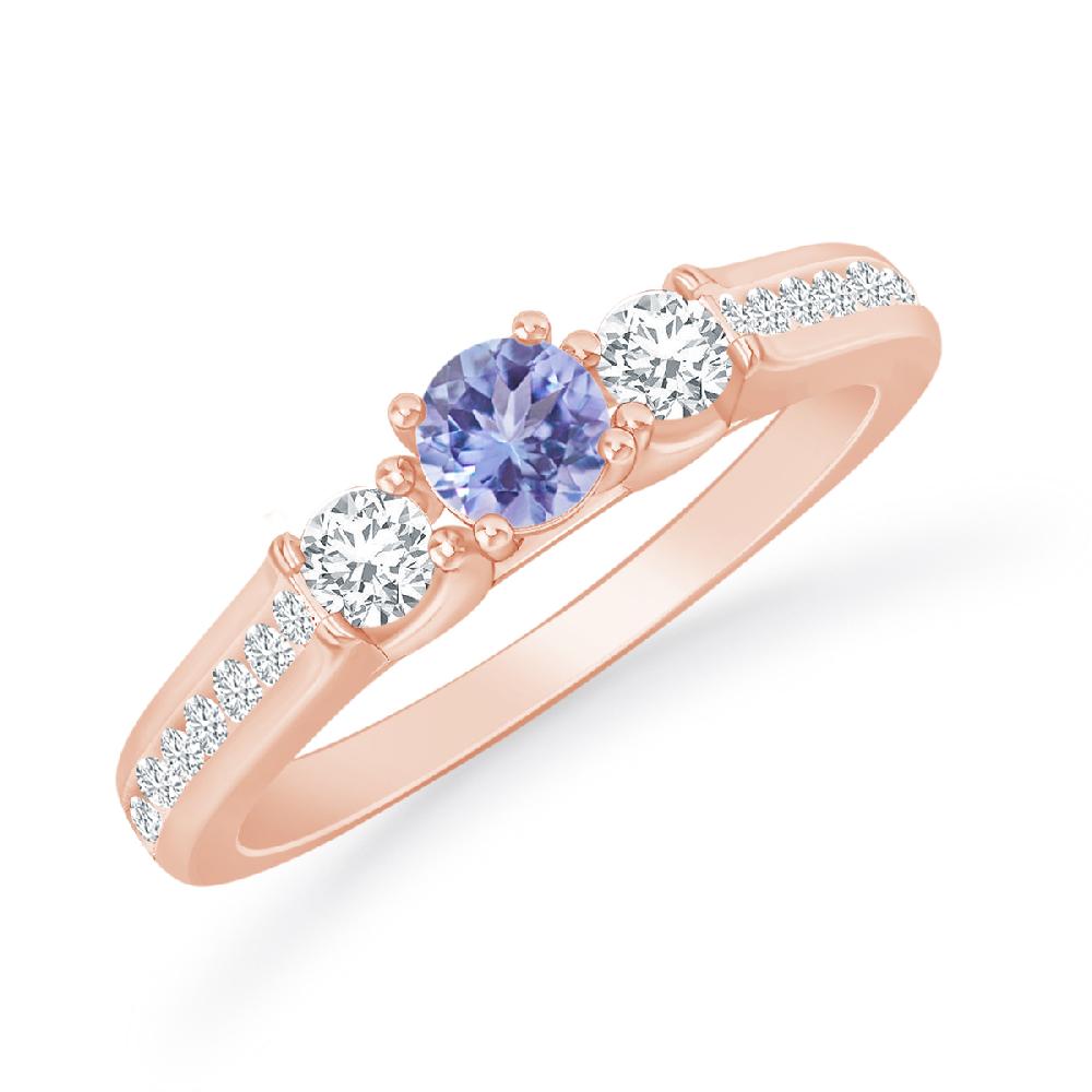 Rose Gold - Tanzanite