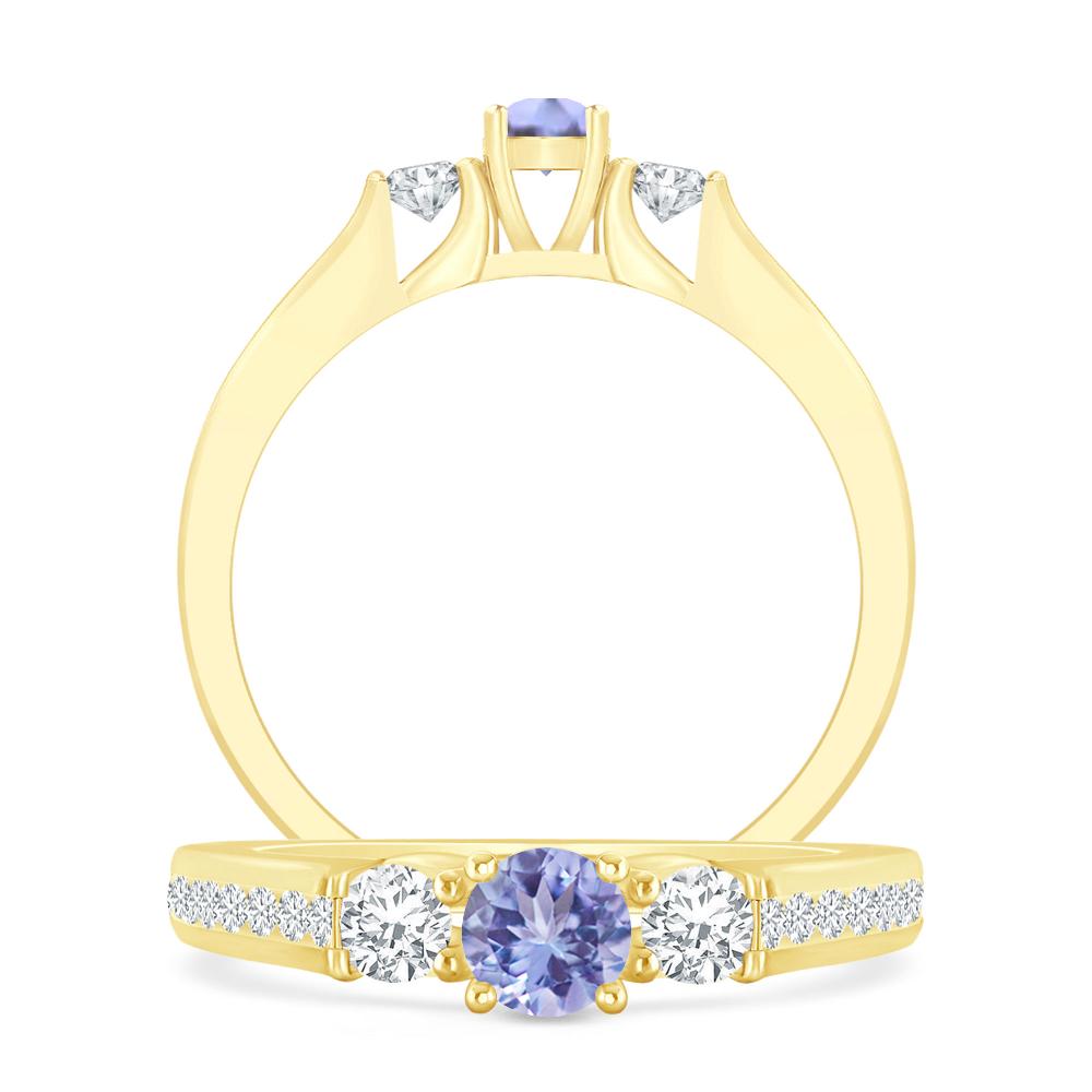 Yellow Gold - Tanzanite