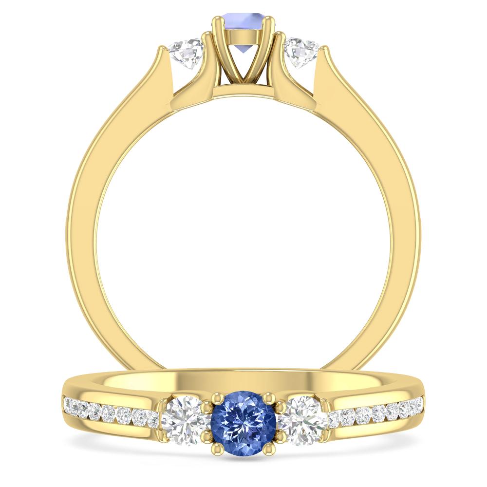 Yellow Gold - Tanzanite