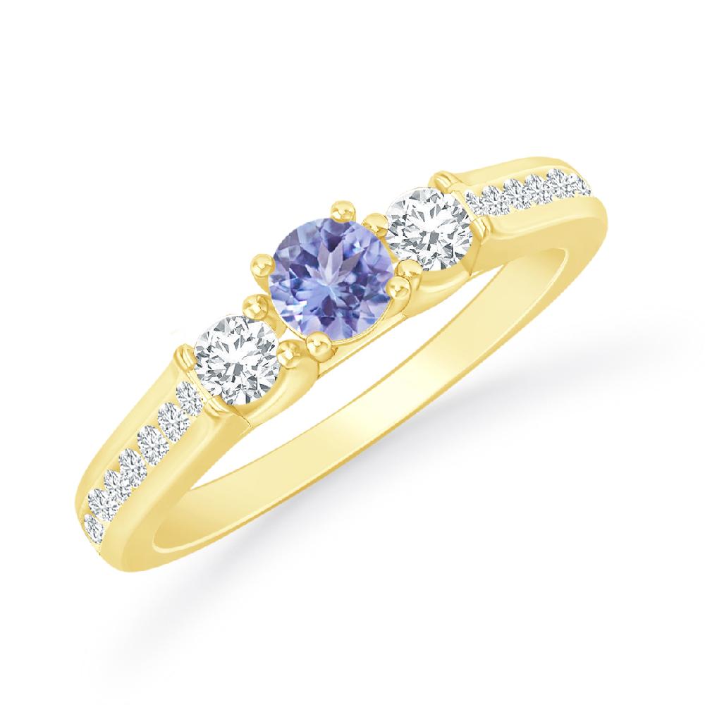 Yellow Gold - Tanzanite