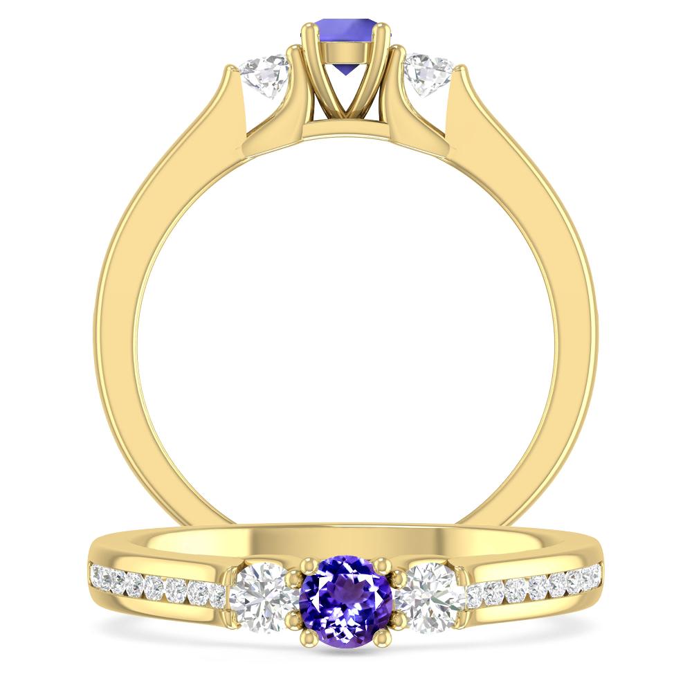 Yellow Gold - Tanzanite