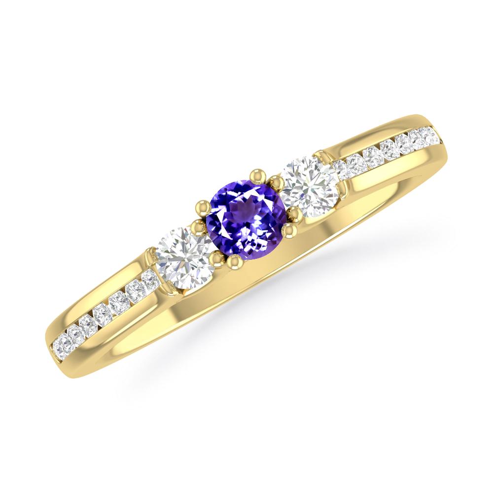 Yellow Gold - Tanzanite