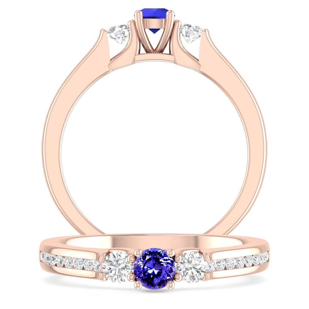 Rose Gold - Tanzanite